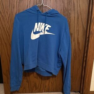 Nike Women's Blue Cropped Sweater